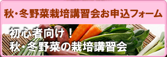 初心者向け秋冬野菜栽培講習会